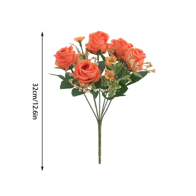 Fesfesfes Artificial Roses with Long Stems,Realistic Roses Artificial Flowers, Faux Roses Fake Flowers for Home Decor, Wedding Party Table Centerpieces C