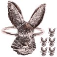 thumbnail image 1 of 6pcs Napkin Rings Thanksgiving Party Napkin Holders Metal Rabbit Serviette Rings, 1 of 8