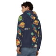 thumbnail image 4 of Wukai Space Print Men's Zip-Up Hoodie,Fleece Full-Zip Hoodie for Men, Hooded Sweatshirt-Small, 4 of 5