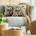 thumbnail image 5 of Ambesonne Floral Eucalyptus Throw Pillow Cover 2 Pack, Blushing Blooms, 16", Blush Forest Green Pink, 5 of 7