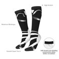 thumbnail image 4 of Sigee Abstract Monochrome Profile for Socks for Men Women Socks Stocking Compression Socks, 4 of 6