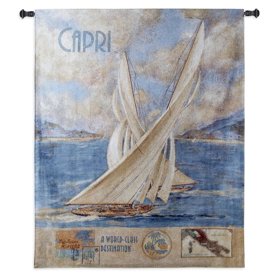 FineArtTapestries 3186-WH Capri Wall Tapestry