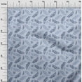 thumbnail image 3 of oneOone Cotton Poplin Blue Fabric Leaves Fabric For Sewing Printed Craft Fabric By The Yard 56 Inch Wide, 3 of 4