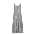 thumbnail image 4 of Drovellove Polka Dot Dress for Women Summer Sleeveless Spaghetti Strap Stripe Print V Neck Beach Casual Daily Vacation Plus Size Sundress Cruise Boho Solid Color Maxi Dresses, 4 of 5
