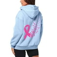 thumbnail image 4 of Puliio Womens Zipped Hoodie Sweartshirts Cancer Awareness Print Long Sleeve Zip Up Basic Pullover Jacke Soft Comfortable Daily Wear Pocket Drawstring Hoody Hoodies Capped Tops, 4 of 6