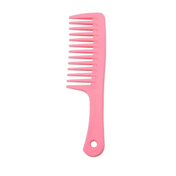 Large Tooth Detangling Comb for Curly, Thick, Afro Textured Hair, Wet and Dry Wide Detangle Shampoo Detangling Comb (Pink)