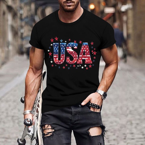 Tops para hombre, blusas y camisas de manga corta con cuello redondo para hombre, jersey informal de moda con estampado de cuello redondo para hombre, pantalones cortos deportivos para fitness, blusa