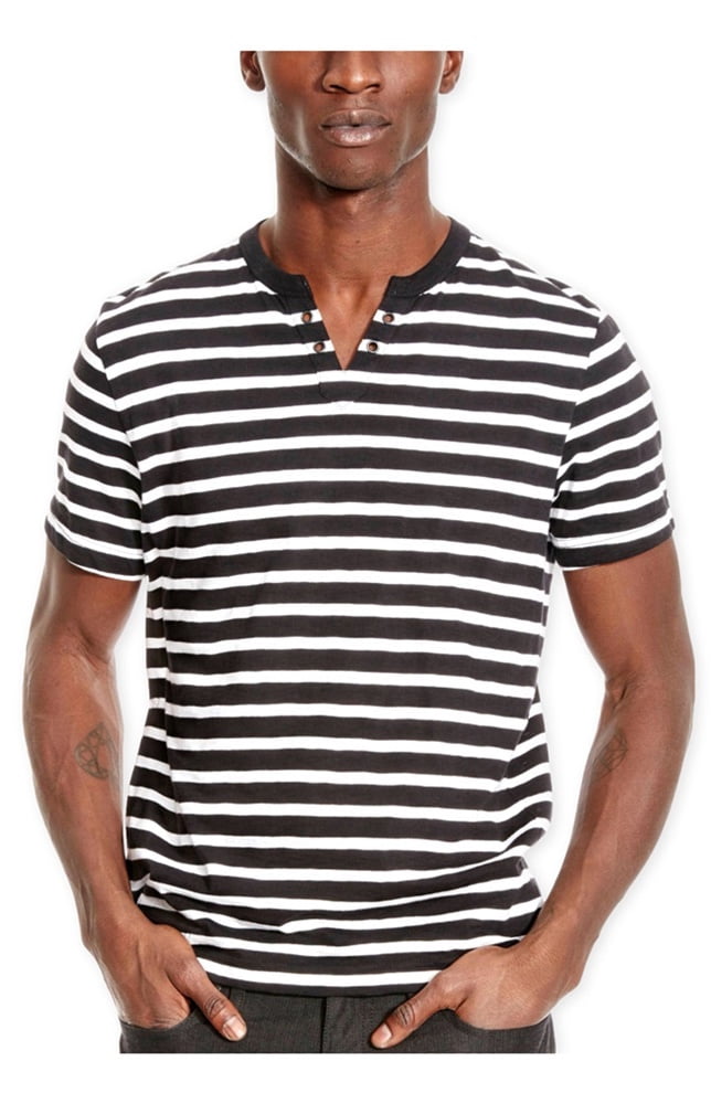 Kenneth Cole Mens Slub SS Henley Shirt 