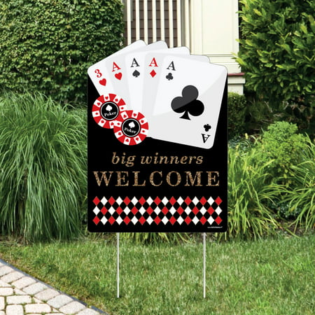 las vegas - party decorations - casino party welcome yard sign - www.neverfullbag.com