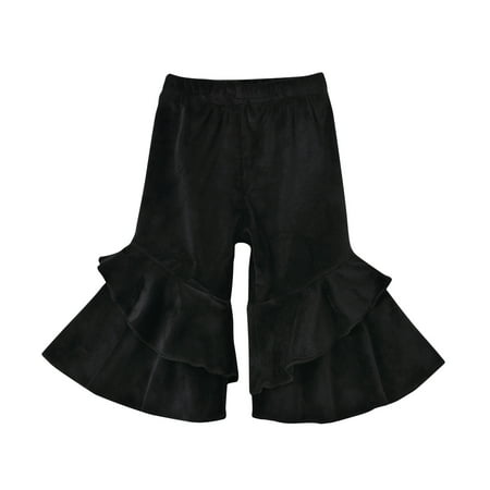

Dr.Eam Toddler Flared Toddler Infant Girls Winter Fashion Solid Fleece Pants Trousers Newborn For Babys Clothes Bottom Casual Relaxed Y2K Streetwear Black 2 Y-3 Y