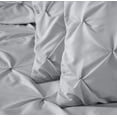 thumbnail image 5 of Chezmoi Collection Sydney 7-Piece Pinch Pleat Comforter Set, Lightweight Pintuck Bedding for All Season, Queen, Light Gray, 5 of 7