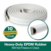 Duck Brand Heavy-Duty Rubber .38 x .25 x 17 Large Gap Weatherstrip Seal White