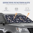 thumbnail image 4 of Daiia Retro Flower 2PCS Car Windshield Sun Shade, Foldable Sun Shield for Car Front Window, Auto Sun Blocker Visor Protector Universal for Truck SUV Pickup-Small, 4 of 7