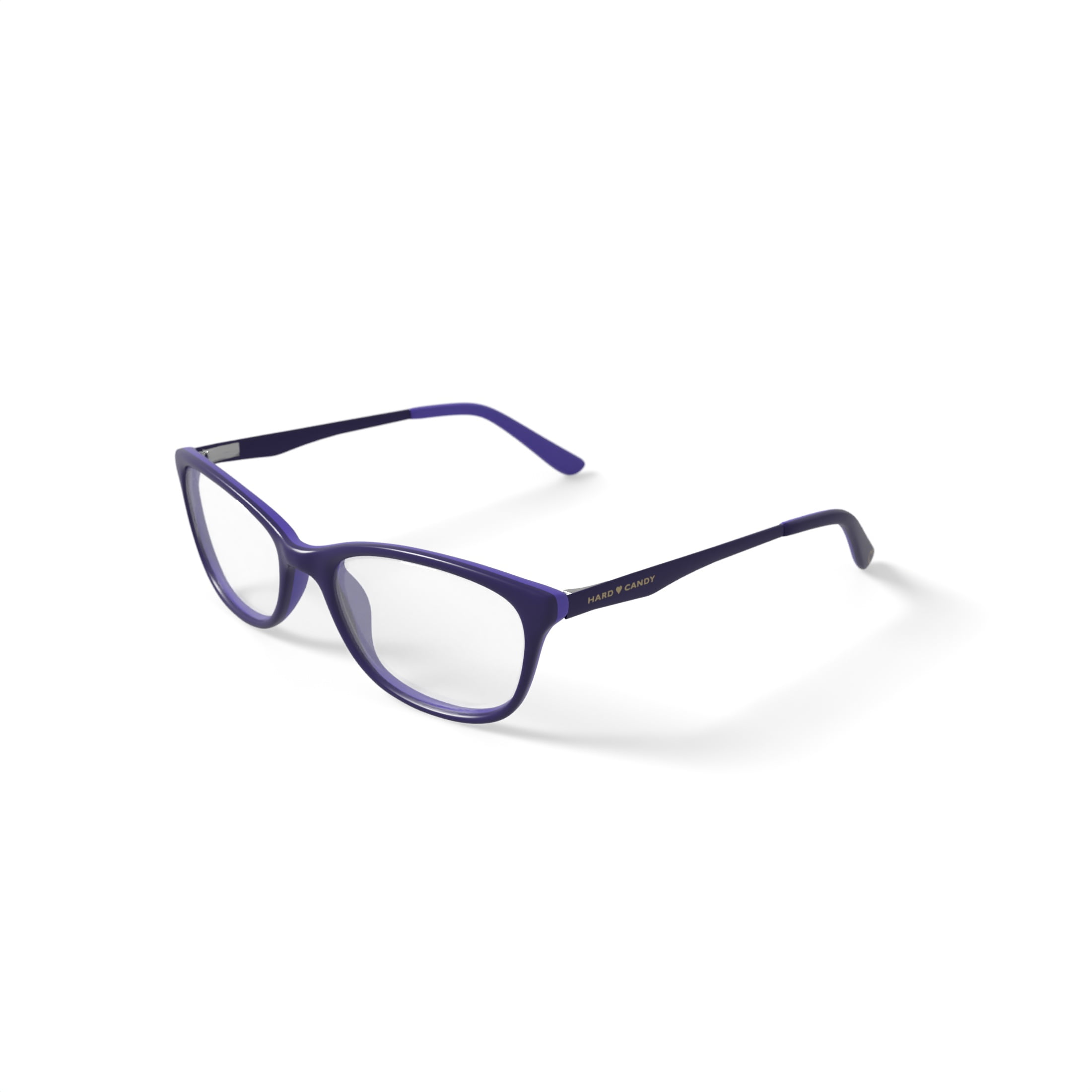 Hard Candy Women's HC42 Square Prescription Eyeglasses with Case, Purple