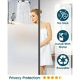 thumbnail image 2 of LZLINGMEI Frosted Glass Window Privacy Film Decorative, Bathroom Window Privacy Film for Glass Windows Cover, Static Cling, Removable, Reusable, Anti-UV, Anti-Glare, 2 of 10