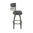 thumbnail image 4 of 860 Hunter 30" Swivel Bar Stool with Bronze Finish and Graph Coal Seat and Back, 4 of 5