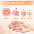 thumbnail image 2 of 210 Pcs Mini Silk Flower Heads Small Fake Rose Daisy Faux Flowers Bulk for Crafts Artificial Loose Fabric Flowers, 2 of 9