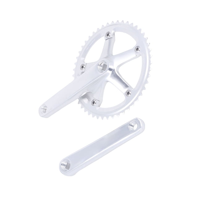 Plato cuadrado de bicicleta ANGGREK Juego de bielas de bicicleta plateadas de fresado preciso CNC