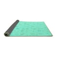 thumbnail image 2 of Ahgly Company Indoor Round Oriental Turquoise Blue Traditional Area Rugs, 8' Round, 2 of 4