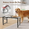 thumbnail image 2 of Elevated Dog Bowls for Large Dogs, 3 Height Adjustable，Raised Tall Dog Food Water Bowl Stand with Two 101oz Bowls, 2 of 6