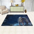 thumbnail image 3 of SKYSONIC Lightweight Carpet Mats Area Soft Rugs Floor Mat Doormat Decoration for Rooms Entrance 31 x 20 inches Wolf Under The Moon, 3 of 6