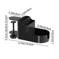 thumbnail image 3 of Desk Cup Holder, Clamp on Desk Organizer with Phone Stand and Storage Compartments, Space Saving Desktop Caddy for Mugs, Pens, and Supplies, No Drill Clip on Rack for Home Office and Workstation, 3 of 6