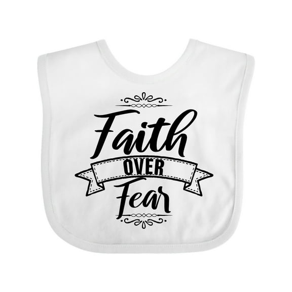 Inktastic Cancer Awareness Faith over Fear Boys or Girls Baby Bib