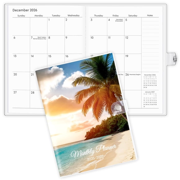 Funda de PVC Planner Zuozee Monthly 2025-2027, tamaño A5, 15 x 21 cm