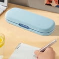 thumbnail image 2 of Large Capacity Pencil Case, Oimcto Portable Aesthetic Cute Pen Case, Big Capacity Stationery Organizer, Travel Bag, Desk Organizer for College, Adults, Women, Men, PP Material, Durable, Blue, 2 of 7