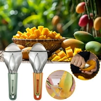 Mango Slicer and Dicer Tool Set, 3-in-1 Stainless Steel Fruit Corer & Pitter with Non-Slip Grip, Easy to Clean & Dishwasher Safe for Effortless Meal Prep, Ideal for Home Cooks & Fruit FAJHHA