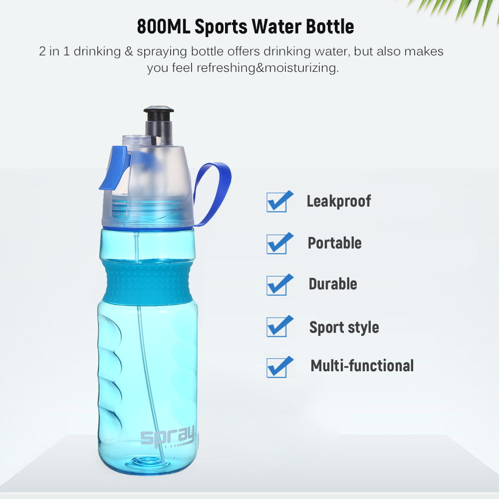 800ML 2 In 1 Sports Kettle Multifunctional Portable Insulated Water Bottle Sport 