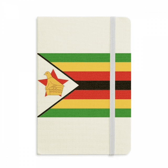 Carnet Officiel Drapeau National du Zimbabwe Pays d'Afrique Couverture Rigide en Tissu Journal Classique