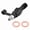 Black, variant on YAHHU M10x1.25mm Motorcycle Brake Master Cylinder Caliper Bleed Screw Nipple Banjo Bolt with Dust Cap, Premium Anodized Aluminum Replacement Fitting for Air Locks, Blue (2 inches / 53mm)