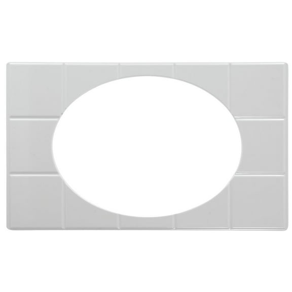 HUBERT Cold Food Bar Tile Tray Full Size with Cut-Outs for Bowls White Melamine - 21" L x 12 3/4" W