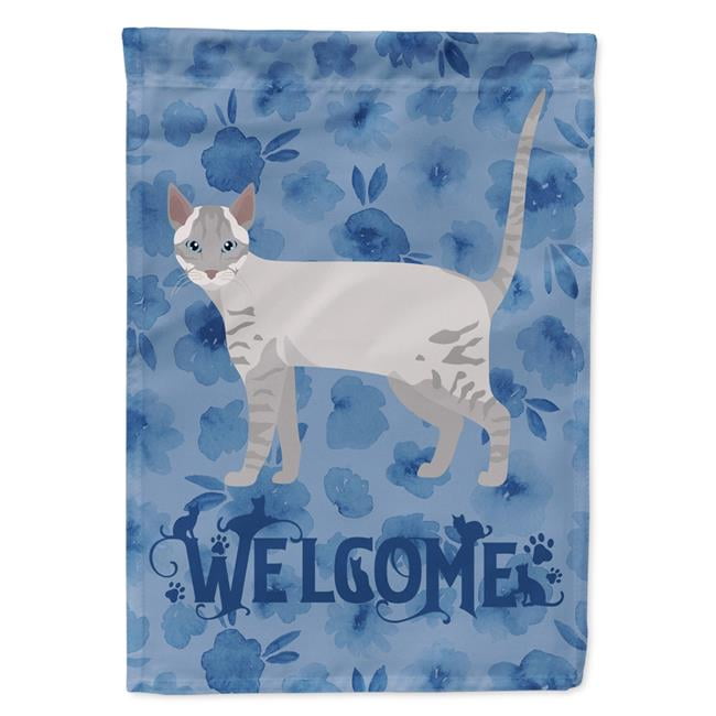 Carolines Treasures Ck4933chf 28 X 0 01 X 40 In Ojos Azules Cat Welcome Flag Canvas House Size Walmart Canada