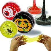 ChefSlime Fluffy & Stretchy Halloween Slime Putty | 3 Pack Stress Relief, Non Sticky, Super Soft & Squishy Fun Sludge Toy Kids Adults - Holiday Theme - Ideal Gift - 3 Pack