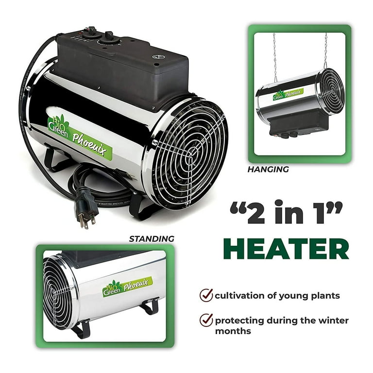 Bio Green PHX 2.8-US Versatile Greenhouse Heater with Thermostat