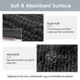 Merryhome Ultra Absorbent Chenille Bath Rug, Dark Grey Microfiber Bath ...
