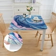 thumbnail image 2 of Acheng Swirl Abstract Art Square Tablecloth for Outdoor Picnic Camping and Indoor Kitchen Dining Party 100% Polyester Fiber 40*40, 2 of 8