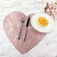 thumbnail image 2 of FYTPOV Romantic Heart Placemats, Roses Hollow Out Placemats for Kitchen and Dining, Valentines Day Decorations, Christmas Placemats for Party Home Decor, Table Decor, 2 of 6