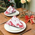thumbnail image 3 of GZHJMY Valentine's Day Gnomes Cloth Napkins 4 Pack - 20x20In Soft Washable Dinner Napkin Home Decor Napkin for Dinners Weddings Cocktail Kitchen Decorative Washcloths, 3 of 7