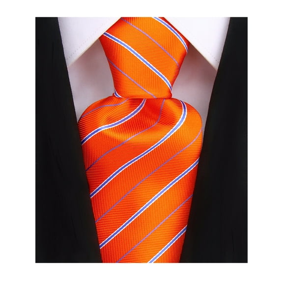 Scott Allan Men's Classic Jacquard Woven Necktie, Orange, 1-Piece