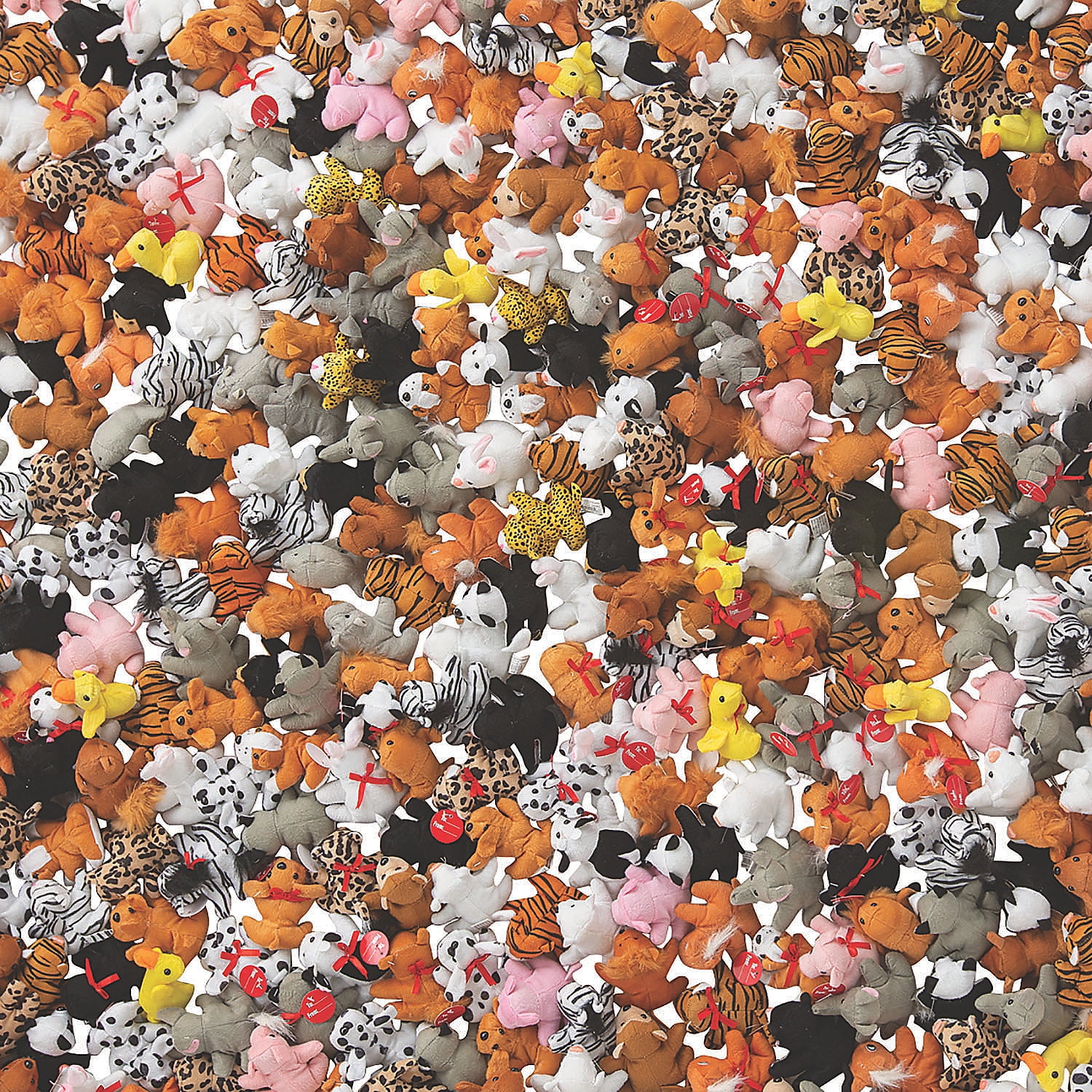 Fun Express Bulk 336 Pieces Pets & Wildlife Multicolor Stuffed Animal Assortment