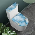 thumbnail image 2 of FORUDESIGNS Marble Print Toilet Lid Cover Toilet Tank Cover Replacement Toilet Protector with Elastic Edge, Machine Washable, Fit Oval Elongated Round Toilet Seat Cover, 2 of 8
