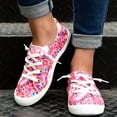 thumbnail image 5 of NOKIO Women Canvas Sneaker Slip On Non Slip Casual Shoes Lace Up Canvas Low Top Shoes Loafers for Women Fashion Sneaker Christmas Print Walking Fashion Soft Sole Non Slip Casual Shoes, 5 of 7