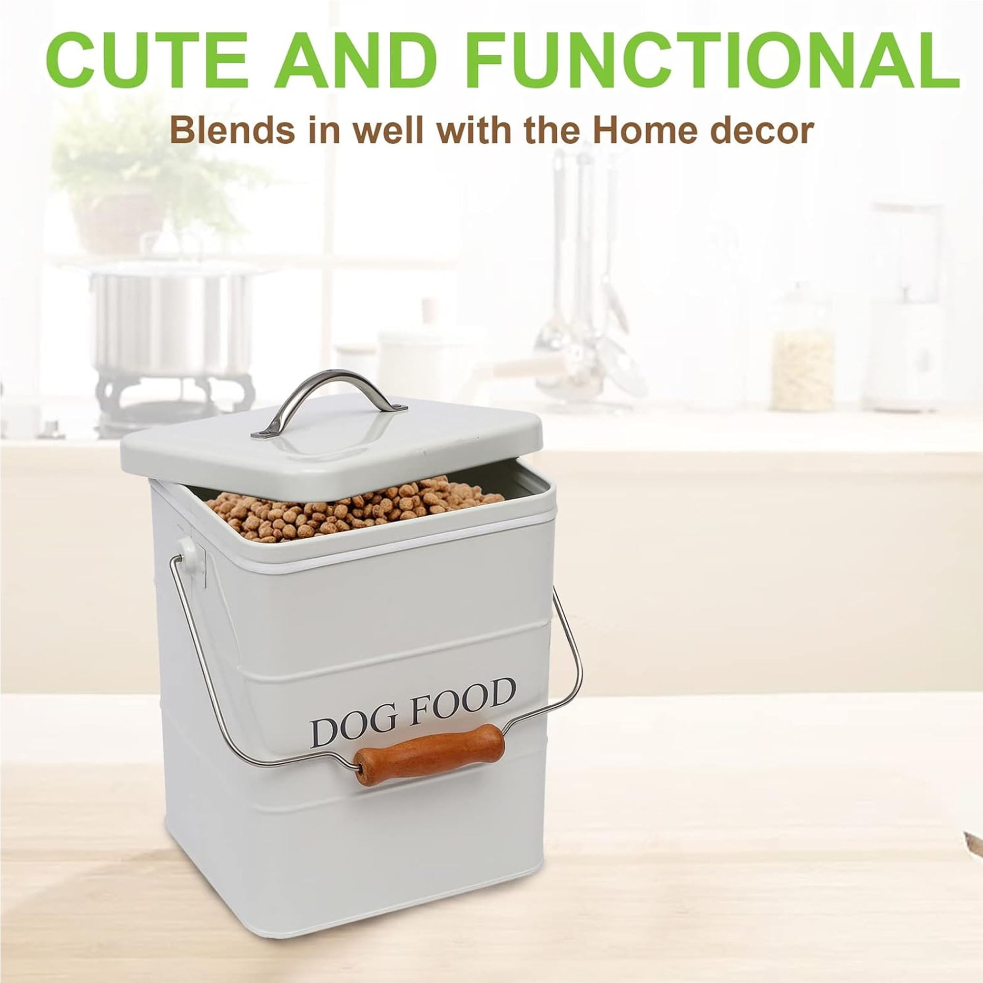 Storage Bin Dog Food Canisters Decorative Cereal Storage
