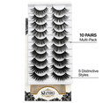 thumbnail image 2 of 10 Pairs False Eyelashes 5 Different Styles Fluffy Look Strip Lashes, 2 of 7