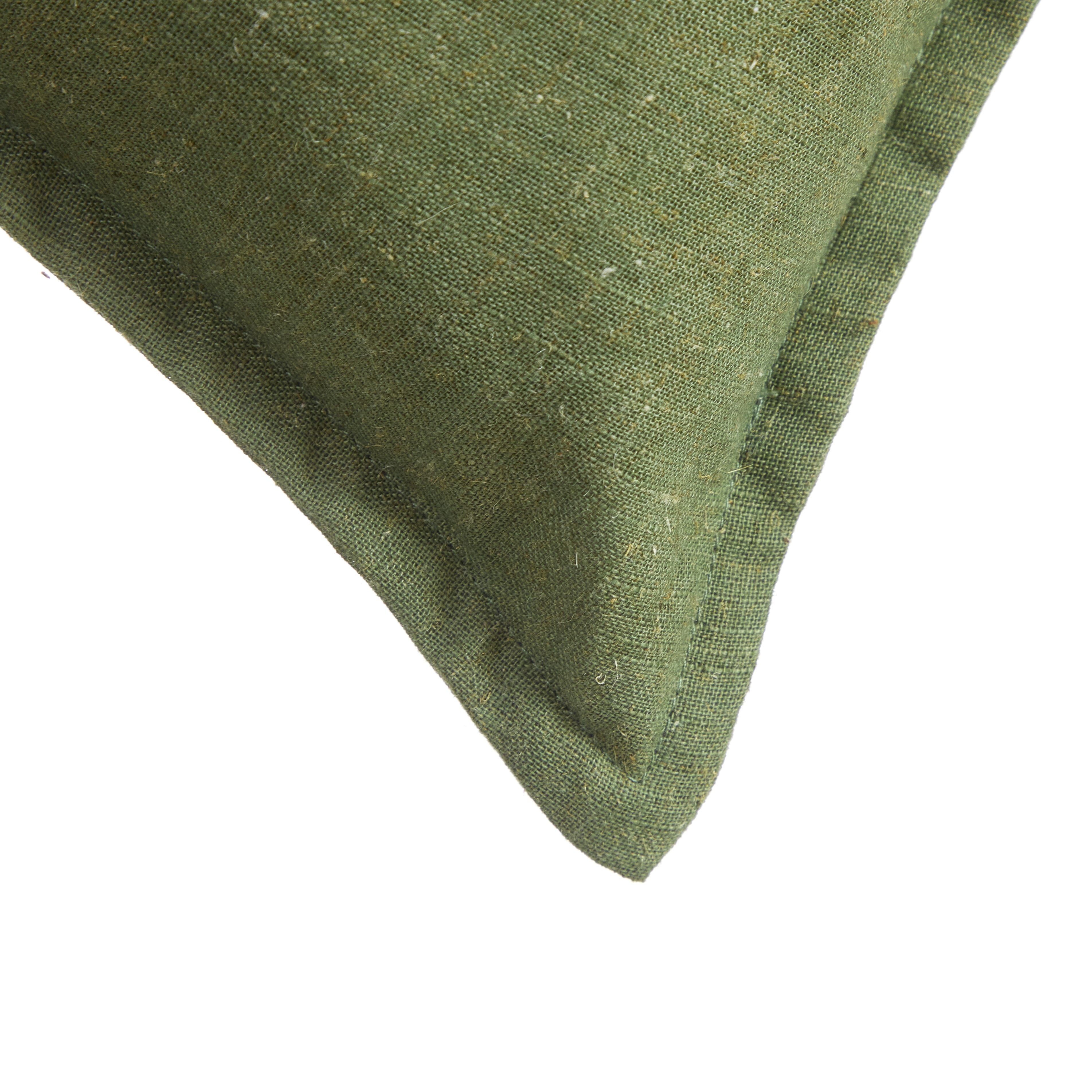 Better Homes & Gardens 2-Pack Linen Pillows, 20"x20" Dark Cilantro