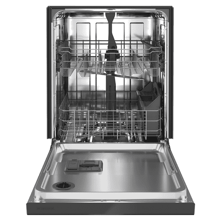 Maytag - 24" Front Control Built-In Dishwasher with Stainless Steel Tub, Dual Power Filtration, 50 dBA - Black