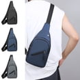 thumbnail image 1 of Bolsa de pecho de hombre Cintura ajustable Cintura Deportiva outdoor Bandolera bandolera cruzada, Oxford impermeable, con múltiples bolsillos, Ajusta al móvil, 1 of 6